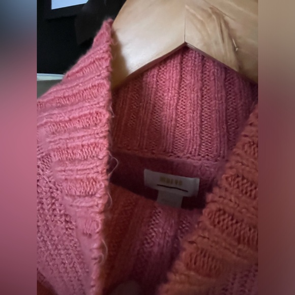 NWOT ANTHROPOLOGIE MAEVE The Dakotah Oversized Turtleneck Sweater In Pink Size M - Picture 9 of 11